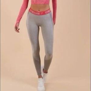 Gymshark Flex Leggings V3 Grey Marl, Sherbet Pink Size XS NWT